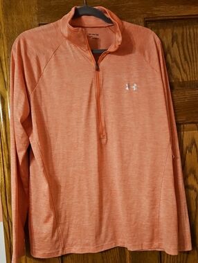 Under Armour Heathered Coral 1/4 Zip Pullover